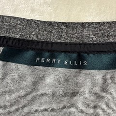 Perry Ellis Shirt Mens XL Gray Short Sleeve V Neck