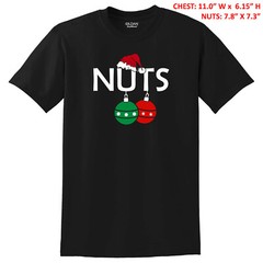 Chest Nuts Funny Couple Holiday Unisex T-Shirts – NEW – Black – Sizes S-3X