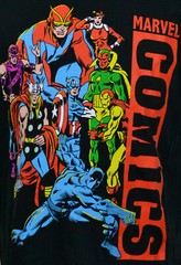 The Avengers T-Shirt Marvel Comics Superhero Graphic Tee Cotton Black NWT