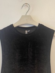 ASOS Tank Top Men’s Black Velvet Small Goth Rocker