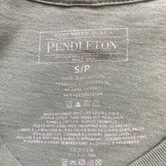 Pendleton Shirt Mens Small Green Vintage Logo Graphic Tee Woolen Mills