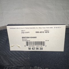 NWT Stafford Men’s 42 x 30 Classic Fit Flat Front Year Round Trouser Pants $70