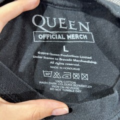Queen Graphic T-Shirt Unisex Large Black Excellent 2019 Official Band Crest Tee