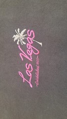 Vintage Las Vegas Tourist T-Shirt Black Pink Logo Palm Tree Pro Weight Delta Tag