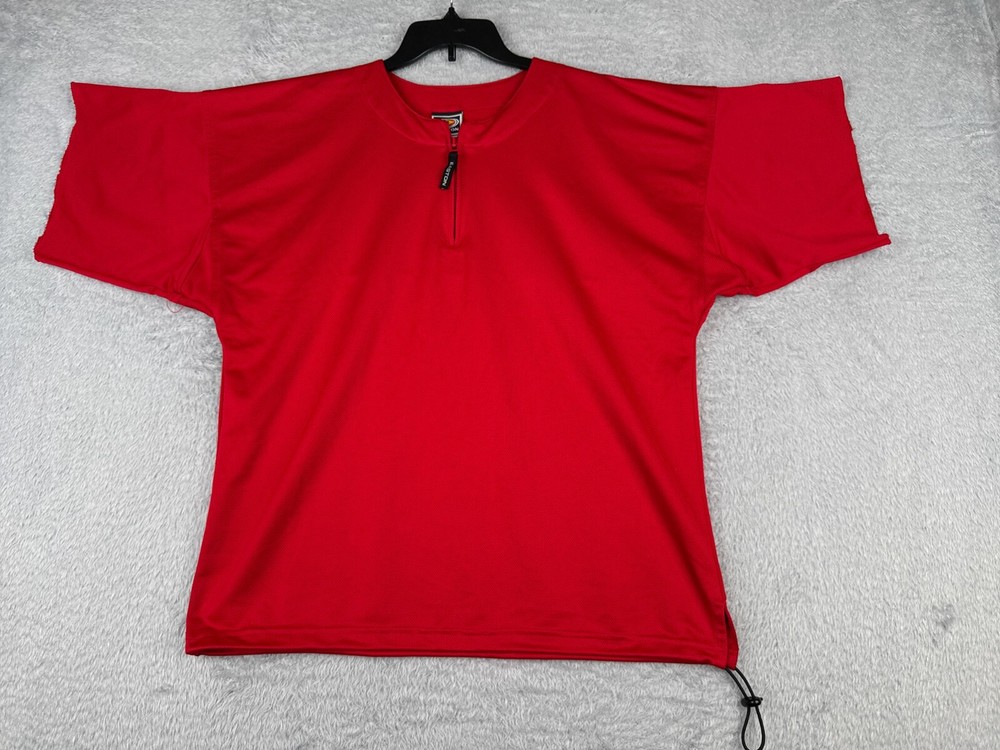 Easton Shirt Adult Large Red 1/4 Zip Baseball Sport Warmup Waist Drawstring