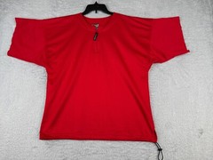 Easton Shirt Adult Large Red 1/4 Zip Baseball Sport Warmup Waist Drawstring