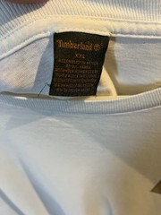 Timberland Men’s White Graphic Logo Crew Neck Short Sleeve Cotton Knit Tee XXL