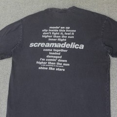 H&M Primal Scream T Shirt M Screamadelica Album Tracklist Merch Rock Band Tee