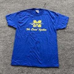 Russell Athletic T-Shirt Mens Size M Blue M Bands We Band Together Graphic Tee