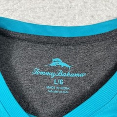 Tommy Bahama Relax T-Shirt Mens Large Teal Blue Pocket Marlin Logo 233-TB2024