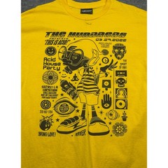 The Hundreds Acid House Party Graphic T-Shirt Yellow Mens XL Streetwear 2022