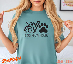 Unisex Peace Love Dogs Printed T SHIRT,T shirt women,T shirt men,T shirt vintage