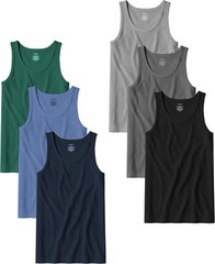 Men’s Cotton Tank Tops Tag Free Soft Ribbed Undershirts Multi Pack Breathable