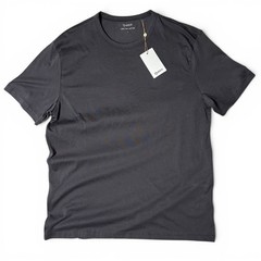 Quince Pima Cotton Luxe Touch Tee Mens Size L Dark Coal Crew Neck NWT