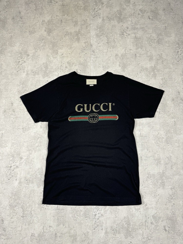 Gucci Belt Logo T-Shirt Big Logo Size S
