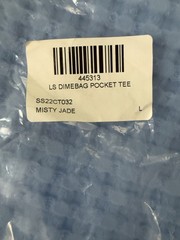 Aime Leon Dore ALD SS22 Dimebag Long Sleeve Pocket Tee T-Shirt Misty Jade Mint