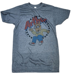 Arthur pbs kids T shirt men’s vintage charcoal color tv cartoon