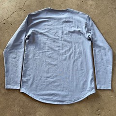 BYLT Drop Cut L/S Lux Mens XL Blue Long Sleeve Curved Hem Shirt Casual Active
