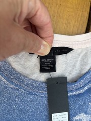 MARC BY MARC JACOBS Men’s S Blue/White Graphic Print Crew Neck T-Shirt M4001084