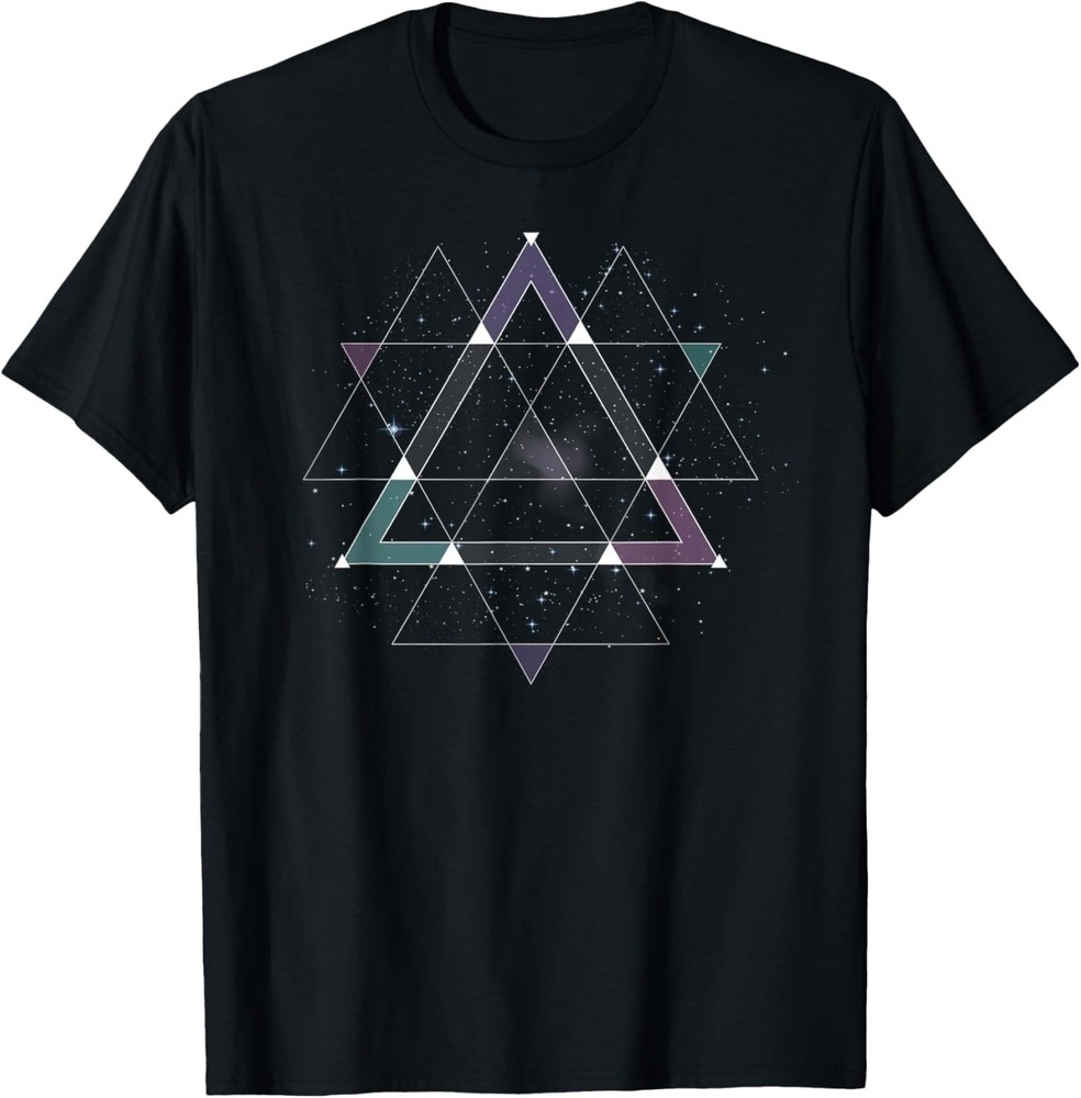 Geometric Space Graphic T-Shirt EDM Electronic Dance Tee Gift Unisex T-Shirt