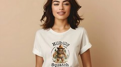 Hillbilly Squatch Bigfoot Tshirt, Graphic T’s Multiple Colors Available