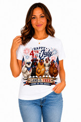 🇺🇸 Patriotic Chicken Shirt – Happy 4th of July