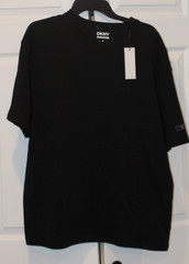 DKNY MEN’S BLACK OVERSIZED POCKET SQUARE SHIRT SIZE MEDIUM NWT RETAIL $59