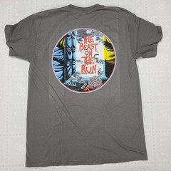 Iron Maiden Beast on the Run Tour Large 2 Sided New Official Number Of Gray #T25