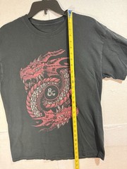 Dungeons & Dragons D&D Black T-Shirt Large Red dragon Fantasy Magic Gaming