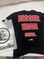 Hellstar Black Graphic Logo T-Shirt “Bigger Than Satan” Crew Neck Boxing Tee