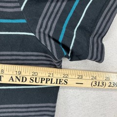 Nike Mens Striped Short Sleeve Ringer T-Shirt Blue Teal Cotton Large FD1358-451