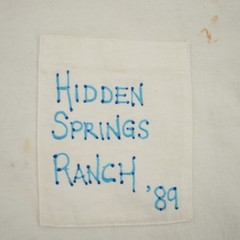 Vintage 1989 Hidden Springs Ranch Hand Painted Horse Tee White Cotton Men M