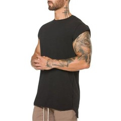 Plain Mens Workout Muscle Clothing Gym Bodybuilding Fitness Sport T-shirt Cotton