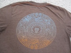 Howler Brothers Shirt Mens Small Brown Bros Cotton Polyester Aztec Mayan Logo