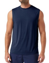 3Pack Men’s Sleeveless Shirts Quick Dry Tank Top Workout Fitness Gym Sport Beach