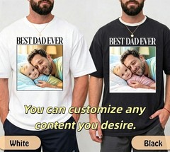 Personalized Printed Name Picture Tshirt Unique Father’s Day Present For Father