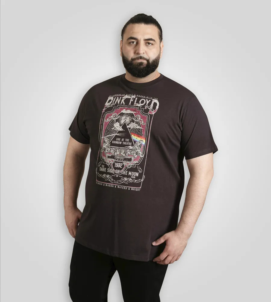 D555 Duke Big Mens Pink Floyd Printed T-Shirt Licensed 2XL 3XL 4XL-10XL (601813)