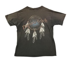 Vintage Bike Week Daytona Beach Shirt Mens Large Black Wolf 2001 Biker Sherry