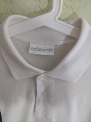 Vintage White Adidas Tennis Polo Tshirt Size L Made In Yugoslavia