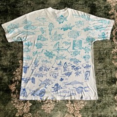 Vintage Curacao Funny Fish AOP 90s Shirt