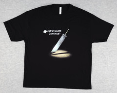 Final Fantasy VII New Game Continue Shirt Adult XL Black ~ Buster Sword