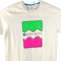 Body Glove 80s Retro Throwback Mens T-Shirt size Large Neon Geo Logo Beach NWT