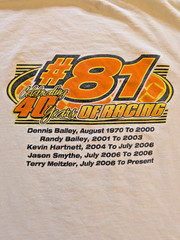 Y2K Dirt Track Racing Graphic T-Shirt Mens L Dennis Bailey 81 Terry Meitzler