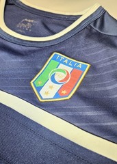 Puma Italia Shirt Crewneck Tee Mens Small Blue Italy Short Sleeve Athletic Logo