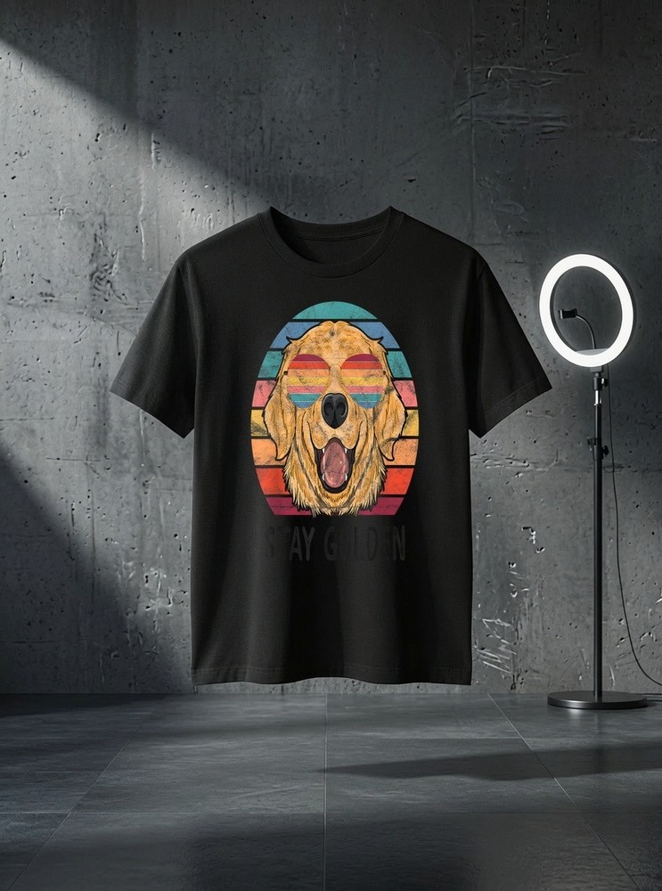 Unisex Stay Golden Retriever Dog Graphic T Shirt Gift