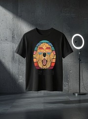 Unisex Stay Golden Retriever Dog Graphic T Shirt Gift