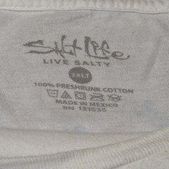Original Livin’ Salty Salt Life Men’s White T Shirt Size 3XLT