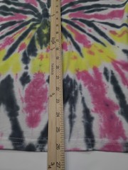 New Tie Dye Men’s T-Shirt Yellow Pink Adult Large Multicolor Summer Spider