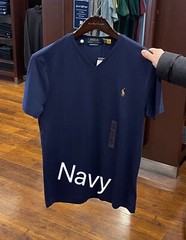Polo Ralph Lauren Mens V neck short sleeve T shirt- Custom Slim Fit