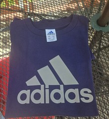 Adidas Men’s Logo Tee Top Athletic Blue Gym Shirt Size Large New without Tags